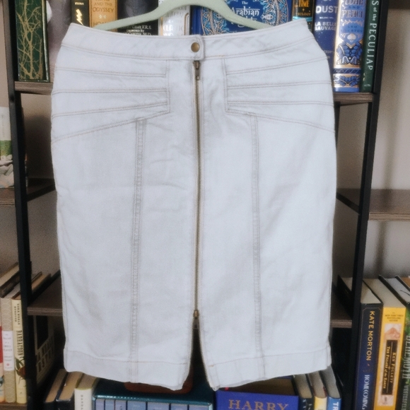 Anthropologie Dresses & Skirts - Pilcro and the Letterpress Zipper Denim Pencil Skirt